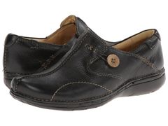 클라크스 여성 신발 슬리폰 로퍼 Clarks Unloop Black Leather 블랙