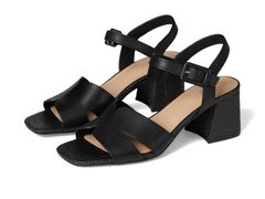 락포트 레이디스 슈즈 힐 Rockport Georje Black Leather 블랙