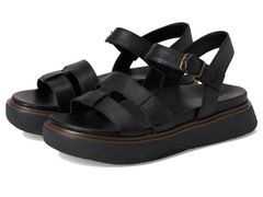 바이오닉 레이디스 슈즈 힐 샌들 VIONIC Solana Slingback Sandals Black Leather 블랙