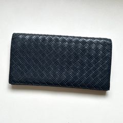 ボッテガヴェネタ BOTTEGA VENETA 長財布 イントレチャート ネイビー