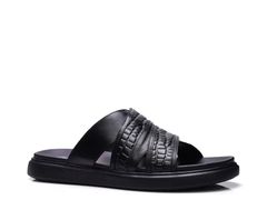 카를로스 산타나 남성 신발 샌들 Carlos by Carlos Santana Rhythm Sandal Black Leather 블랙