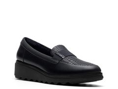 클라크스 여성 신발 슬리폰 로퍼 Clarks Sharon Pace Loafer Navy Leather 네이비