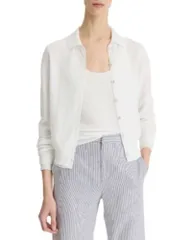 ヴィンス レディース アウター カーディガン セーター Vince Collared Cardigan Sweater Optic White ホワイトのサムネイル
