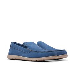 클라크스 남성 신발 운동화 Clarks Flexway Step Light Blue Suede 블루