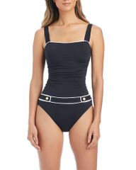 블루로드 비티 여성 수영복 상하 세트 Bleu Rod Beattie Tab Waist One Piece Swimsuit Black 블랙