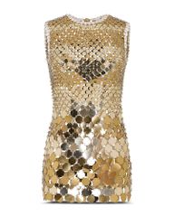 라반느 레이디스 언더웨어 나이트웨어 Rabanne Robe Short Dress Antic Gold 골드