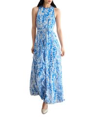 홉스 런던 레이디스 탑스 원피스 쁘띠 HOBBS LONDON Petite Taryn Dress Ivory Blue 아이보리