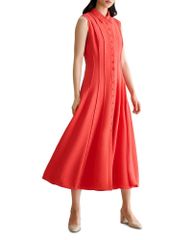 홉스 런던 레이디스 탑스 원피스 쁘띠 플리츠 HOBBS LONDON Petite Burghley Pleatedress Calendula Red 레드