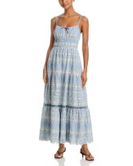 아쿠아 레이디스 탑스 원피스 자수 맥시 AQUA Eyelet Embroidered Maxi Dress Exclusive SkyBlue 블루