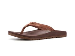 차코 여성 신발 샌들 다운 가죽 Chaco Lowdown Leather FlipWo Burnt Chestnut