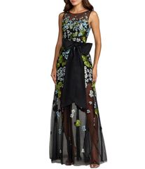 맥 다갈 여성 탑스 원피스 플라워 무늬 메쉬 민소매 자수 플라워 Mac Duggal Sleeveless Floral Embroidered Mesh Gown