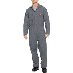 디키즈 맨즈 하의 캐주얼 팬츠 오버올 토르 Dickies Tall Hickory Stripe Coveralls Long Sleeve Rinsed Hickor