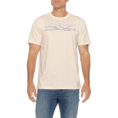 라이프 이즈 굿 남성 탑스 셔츠 Life is Good Mountain Outline Classic TShirt Short Sleeve Putty White 화이트