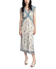 안나수이 레이디스 탑스 원피스 레이스 Anna Sui Lady Chatterleys Lace Dress Denimulti 데님