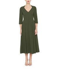 케이 앤저 레이디스 탑스 원피스 Kay Unger Enola Tea Length Dress Olive Green 그린