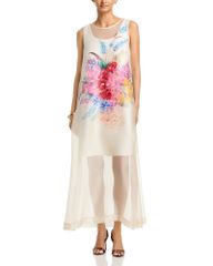 엘리타 하리 레이디스 탑스 원피스 프린트 Elie Tahari The Alexis Garden Print Dress Tiara Garden Print