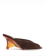지미츄 레이디스 슈즈 샌들 레이스 Jimmy Choo Womens Glace 80 Mules ChocolateAmber 앰버