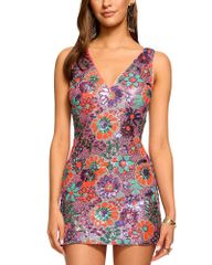레이미 브룩 레이디스 탑스 원피스 팡코르 Ramy Brook Dahliaera Sequinnedress Coral Sequin Combo 산호