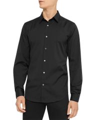 세올리 맨즈 탑스 셔츠 버튼 다운 Theory Sylvain Button Down in Wealth Black 블랙