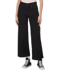 프리 피플 레이디스 하의 데님 팬츠 Free People Benji Relaxed Wide Legs Thea Black 블랙