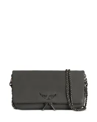 ザディグ エ ヴォルテール レディース バッグ レザー Zadig Voltaire Rock Leather Shoulder Bag Road Silver シルバーのサムネイル
