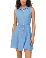 ベラダール レディース トップス シャツ ノースリーブ Bella Dahl Sleevelesseamed Shirt Dress Ocean Blue ブルーのサムネイル