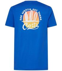 코스타 맨즈 탑스 셔츠 Costa Surf Silhouette Short Sleeve TShirt Channel Blue 블루
