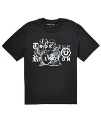 トゥルーレリジョン メンズ トップス シャツ ロゴ グラフィック True Religion Buddha Logo Graphic Short Sleeve TShirt Jet Black ブラッ