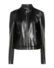 パトリツィア ペペ レディース アウター ジャケット・ブルゾン バイカージャケット PATRIZIA PEPE Black ブラックのサムネイル