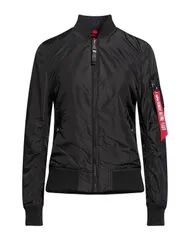 アルファインダストリーズ レディース アウター ジャケット・ブルゾン ALPHA INDUSTRIES Black ブラックのサムネイル