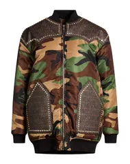 モスキーノ レディース アウター ジャケット・ブルゾン ボンバージャケット MOSCHINO Military Green グリーンのサムネイル