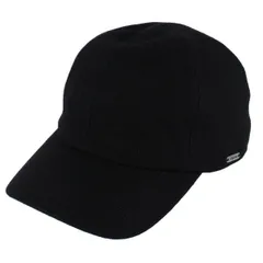 ウィゲンズ メンズ アクセサリー 帽子 ウール キャップ Wigens Mens Classic Wool Baseball Earflap Cap Black ブラックのサムネイル