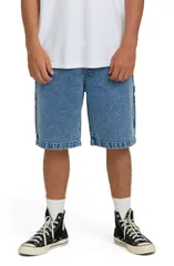ビラボン メンズ ボトムス デニムパンツ ショートパンツ Billabong Badog Denim Utility Shorts Fadedenim デニムのサムネイル