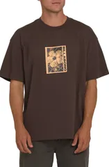 ビラボン メンズ トップス Tシャツ ロゴ グラフィック Billabong Link OG Logo Graphic TShirt Chocolate Brown ブラウン