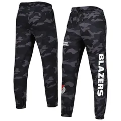 ニューエラ メンズ ボトムス カジュアルパンツ ブレザー ジョガーパンツ Mens New Era BlackCamo Portland Trail Blazers Tonal Joggers Blaのサムネイル