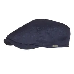 ウィゲンズ メンズ アクセサリー 帽子 キャップ リネン Wigens Mens Hopsack Linen Slim Newsboy Cap Navy ネイビーのサムネイル