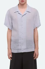 ヘルムート ラング メンズ トップス シャツ リネン Helmut Lang Relaxed Linen Camp Shirt Pacificのサムネイル