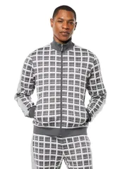 セルジオタッキーニ メンズ アウター ジャケット・ブルゾン Sergio Tacchini Damarindo Check Track Jacket Quiet Grey グレーのサムネイル