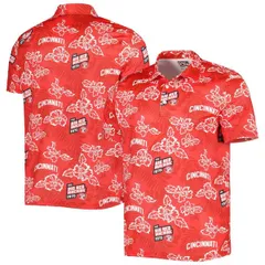 レインスプーナー メンズ トップス ポロシャツ プリント Mens Reyn Spoone red Cincinnati Reds Cooperstown Collection Puamana Priのサムネイル