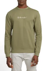 ジースター メンズ アウター パーカー・スウェット シャツ ロゴ グラフィック GSTAR GScript Logo Graphic Sweatshirt Ensis Green グリーンのサムネイル