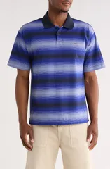 バンズ メンズ トップス ポロシャツ コットン Vans Molino Shadow Stripe Cotton Polo Royal Cobalt コバルトのサムネイル