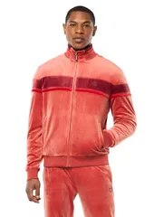 セルジオタッキーニ メンズ アウター ジャケット・ブルゾン Sergio Tacchini Damarindo Velour Track Jacket Hot Sauceのサムネイル