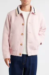 オベイ メンズ アウター ジャケット・ブルゾン Obey Arden Fuzzy Blouson Jacket Pale Lilac ライラックのサムネイル