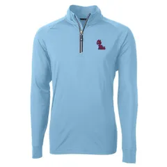 カッターアンドバック メンズ アウター ジャケット・ブルゾン ニット Mens Cutter Buck Light Blue Ole Miss Rebels Adapt Eco Knit Quarteのサムネイル