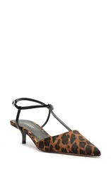 アレッツォ レディース シューズ ヒール アンクル Arezzo Teagankle Strapointed Toe Pump Leopard アニマルのサムネイル