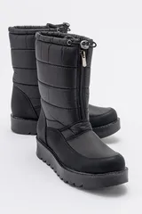 プロローグシューズ レディース ブーツ・レインブーツ Prologue Shoes Vay Zip Snow Boot Black Faux Leather ブラックのサムネイル