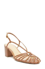 アレッツォ レディース シューズ ヒール サンダル Arezzo Paola Slingback Block Heel Sandal Roast Caramelのサムネイル