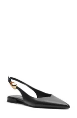アレッツォ レディース シューズ パンプス Arezzo Farrah Slingback Pointed Toe Flat Black ブラックのサムネイル