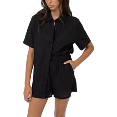 リズム レディース トップス Tシャツ Rhythm Classic Lounge Shirt Womens Black ブラックのサムネイル