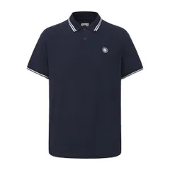 プレティグリーン メンズ トップス ポロシャツ Pretty Green Tipped Polo Mens Navy ネイビーのサムネイル